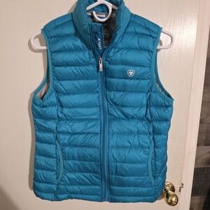 Ariat Women's Ideal Down Puffer Vest Medium Teal